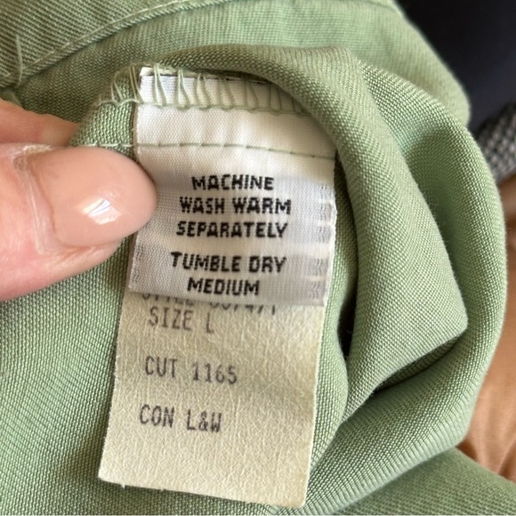 CUT LOOSE Pistachio Green Tencel 2 Piece Pants & Top Set Lightweight Lounge L - Picture 12 of 14